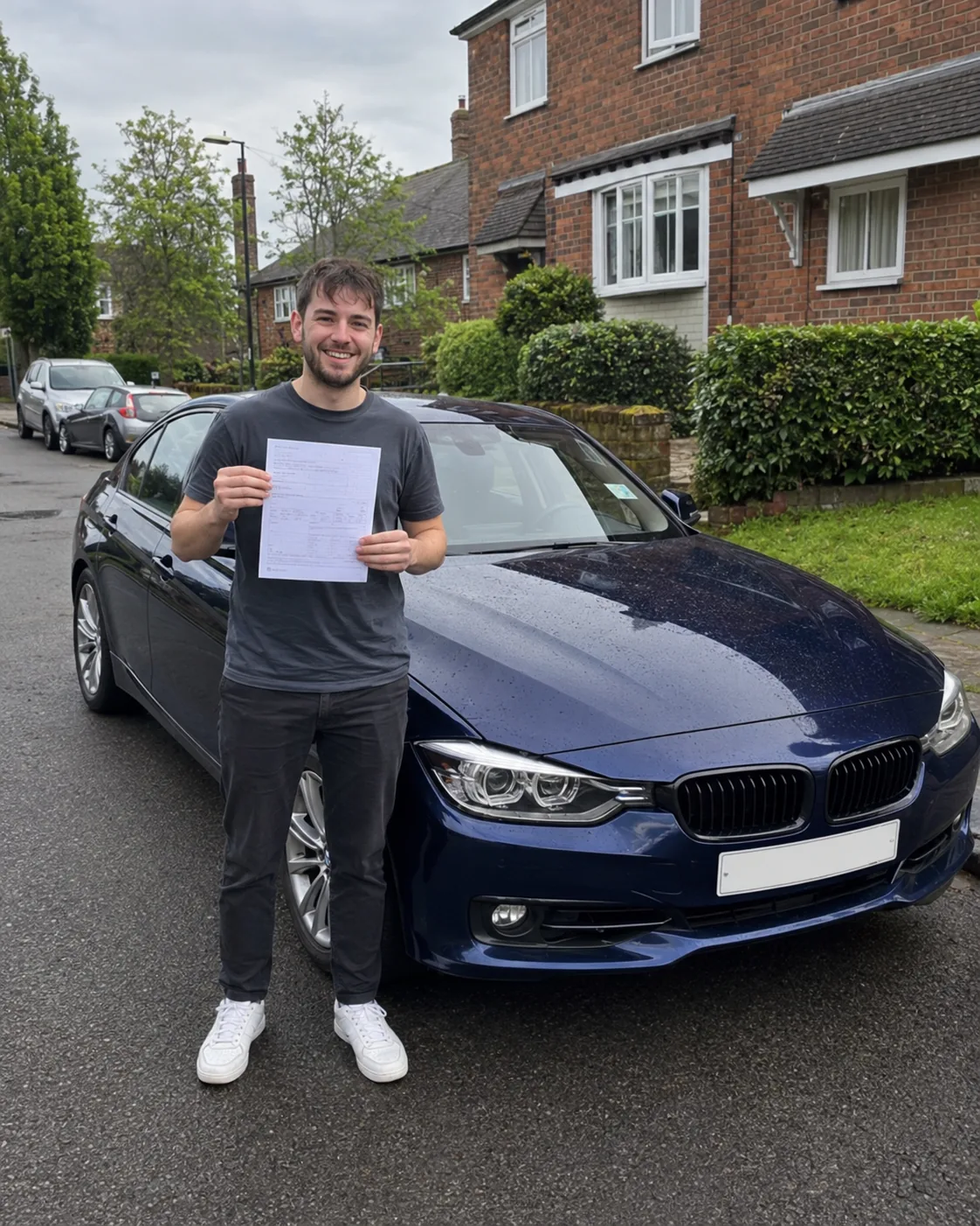 Happy Hilton Garage customer with their car
