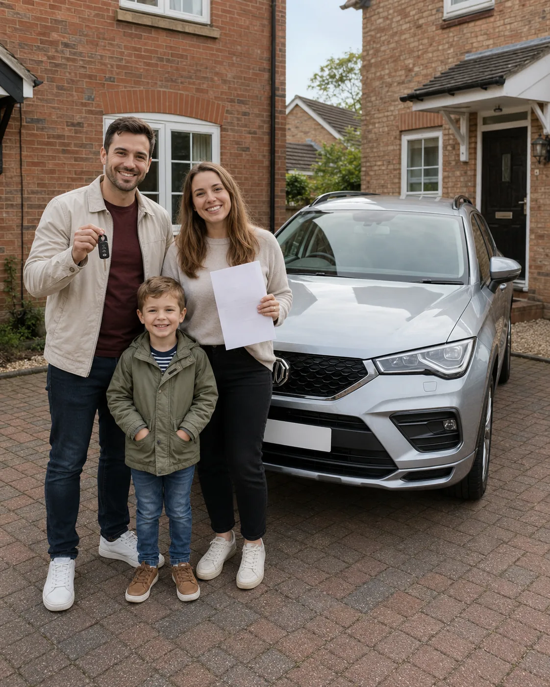 Happy Hilton Garage customer with their car