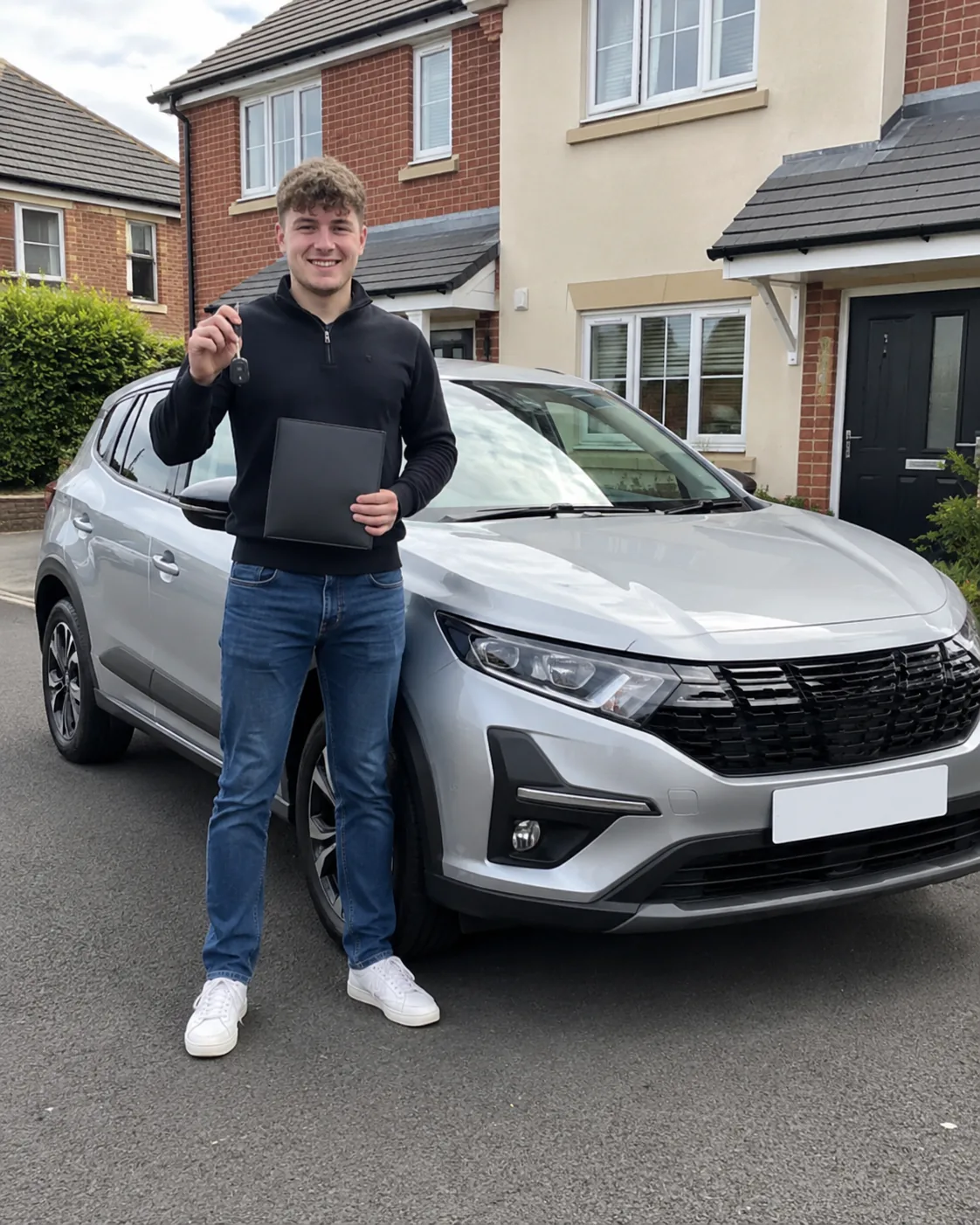 Happy Hilton Garage customer with their car