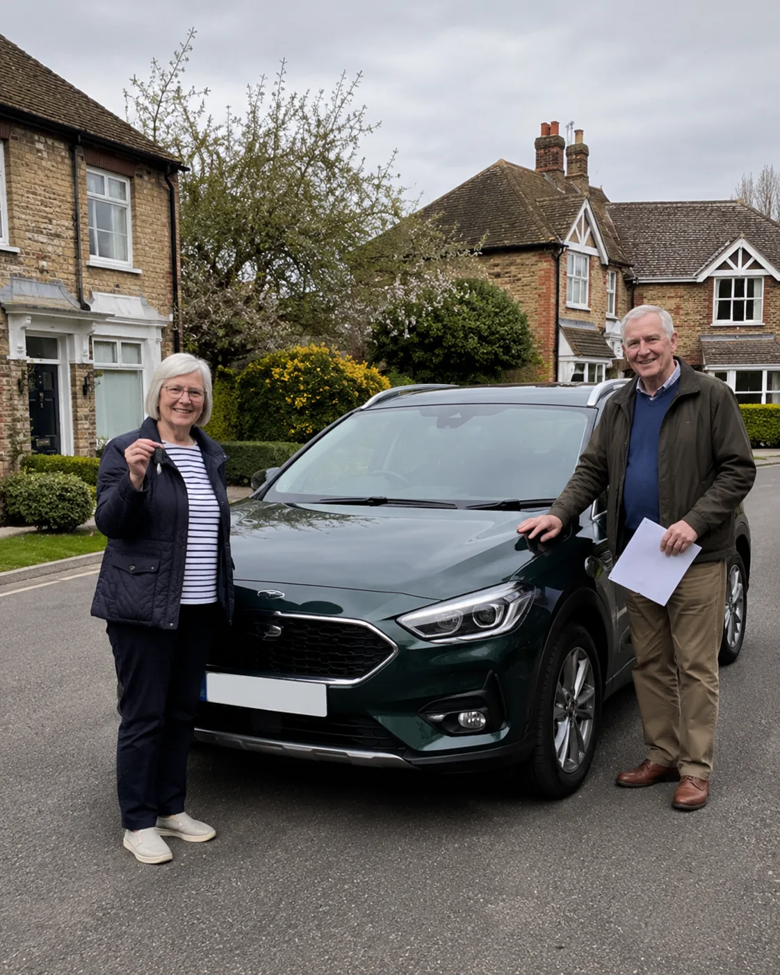 Happy Hilton Garage customer with their car