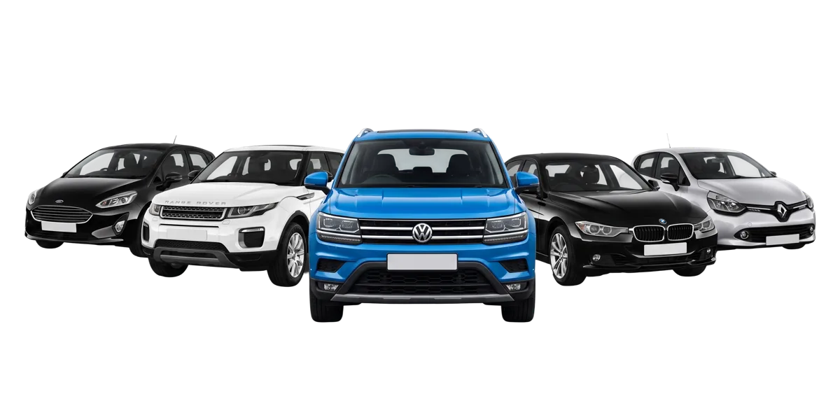 A line-up of used cars